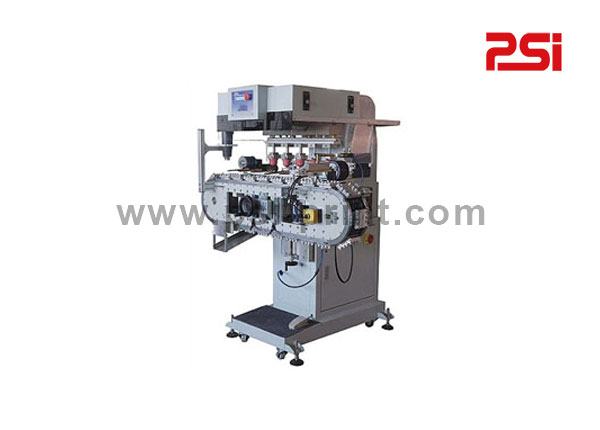 225-90VC5T Five color pad printer with vertical conveyor